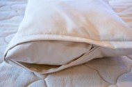 Organic pillow protector with zippers
